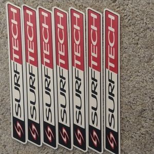 Surf tech board stickers 1 ft. Long vintage surf stickers